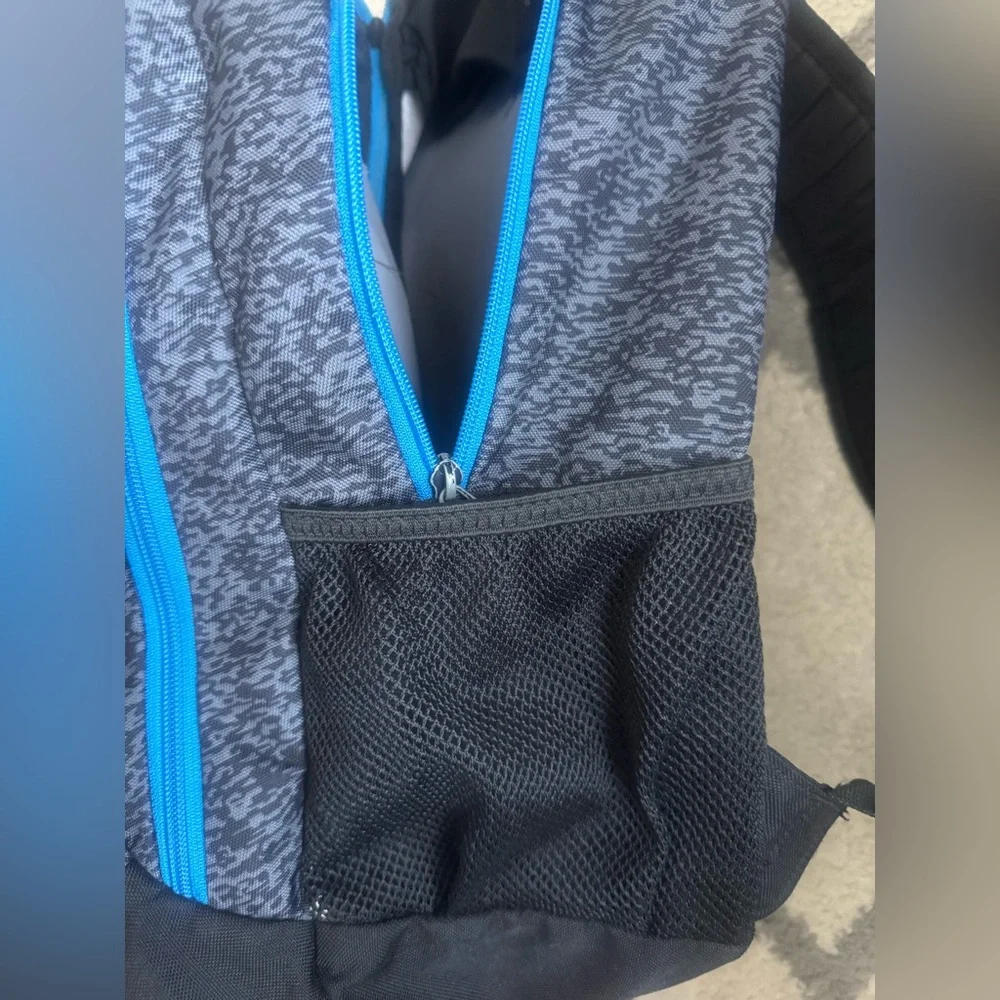 Adidas grey/blue sports soccer school backpack